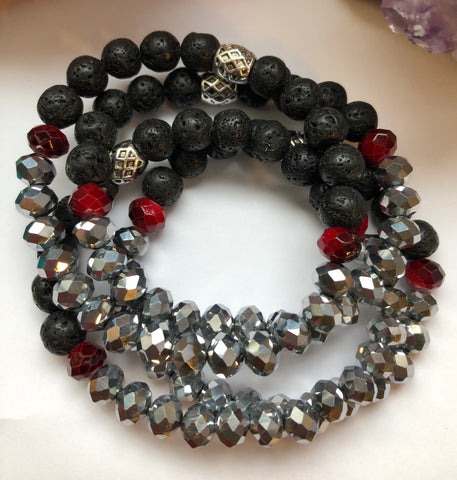 Holiday Glam Grounding and Essential Oil Diffusing Bracelet