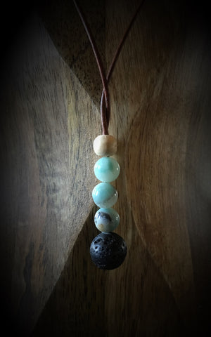 Essential Oil Diffusing and Healing Stone Necklace